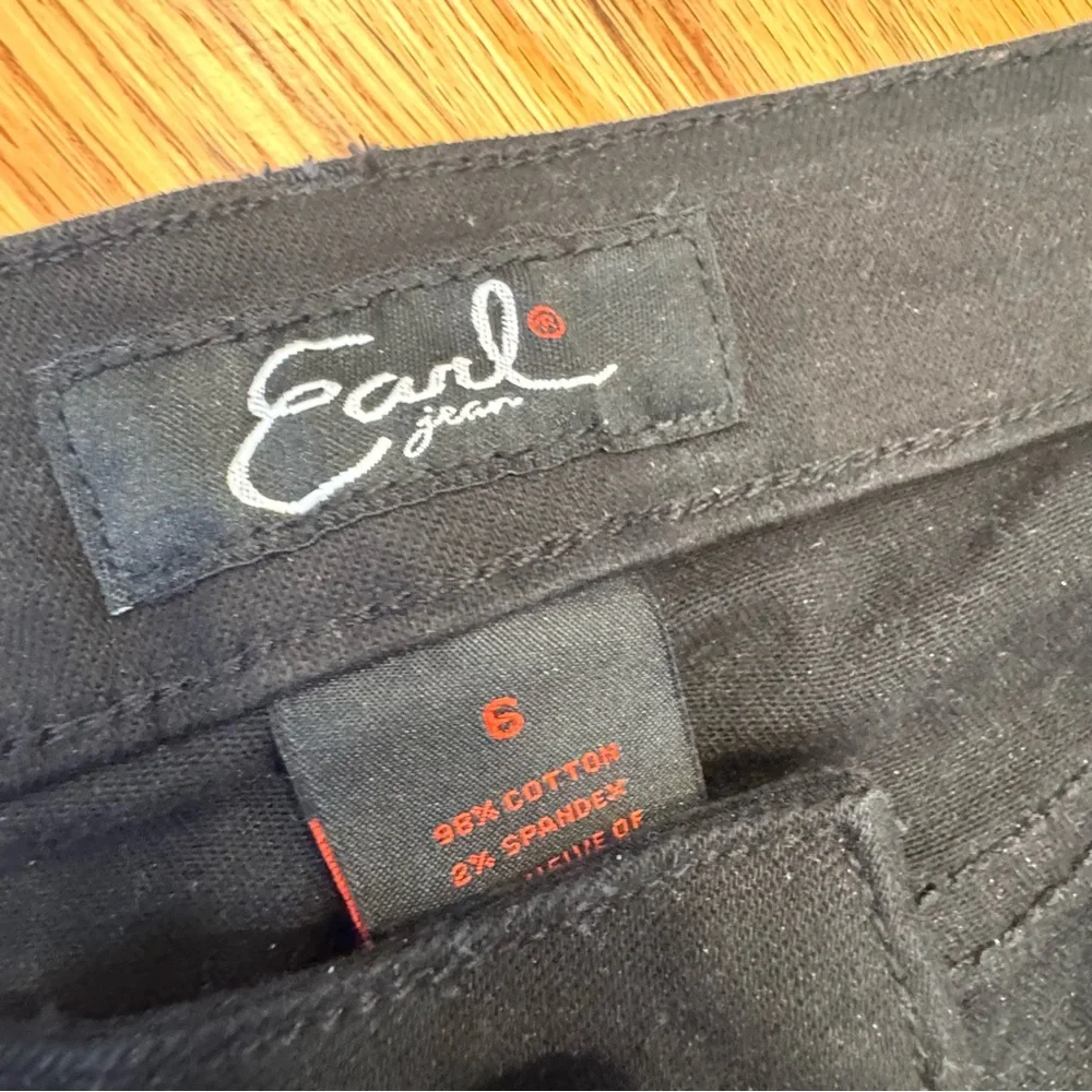 Y2K Earl Black Flared Flounce Raw Hem Women’s Jeans Size 6 - Picture 7 of 9